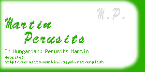 martin perusits business card